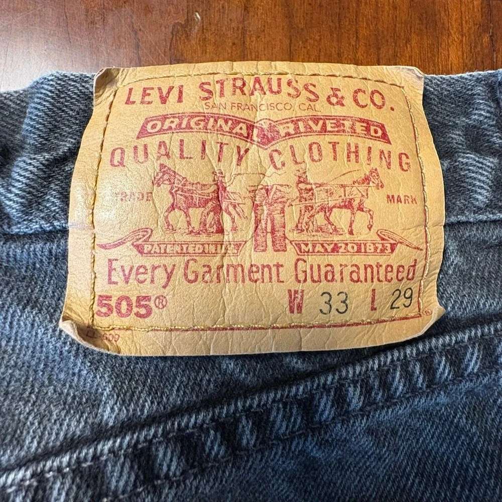 Levi's 505 Regular Fit Black Jeans Men's 33x29